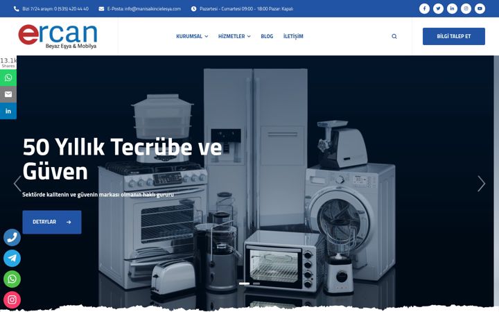Screenshot of manisaikincielesya.com