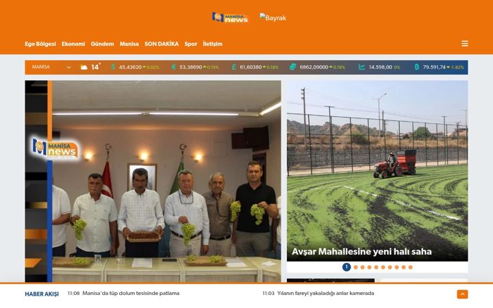 Screenshot of manisanews.com
