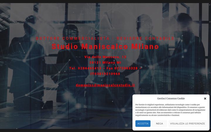 Screenshot of maniscalcostudio.it