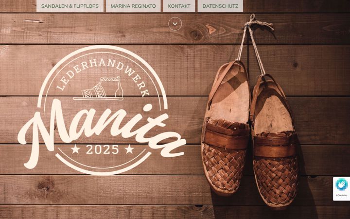 Screenshot of manita-lederhandwerk.ch