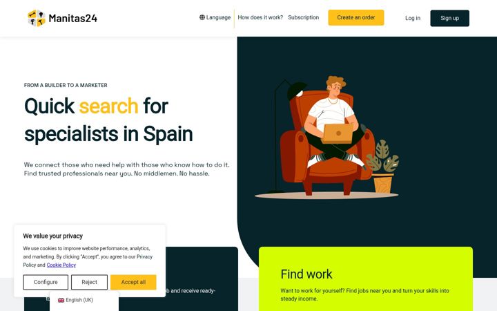 Screenshot of manitas24.eu