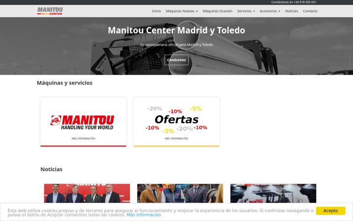 Screenshot of manitoucenter.es