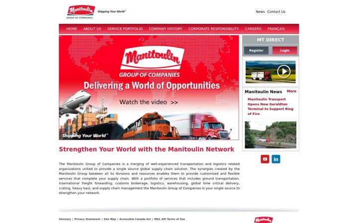 Screenshot of manitoulingroup.com