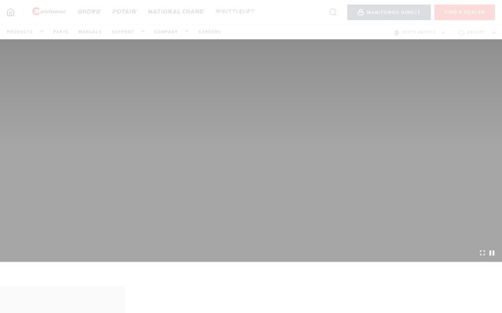 Screenshot of manitowoc.com