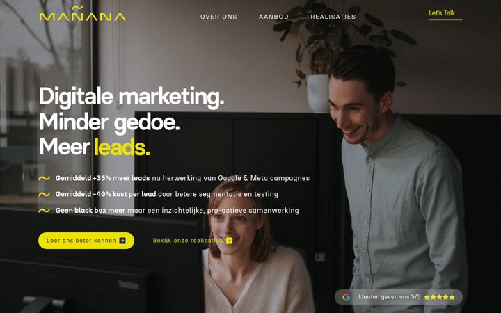 Screenshot of manjana.be