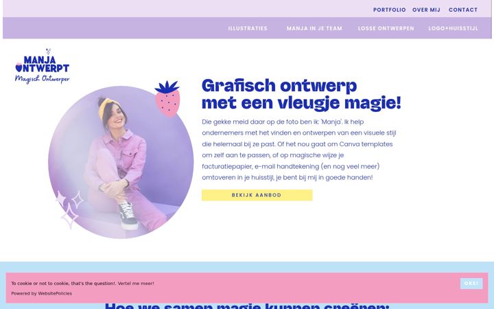 Screenshot of manjaontwerpt.nl