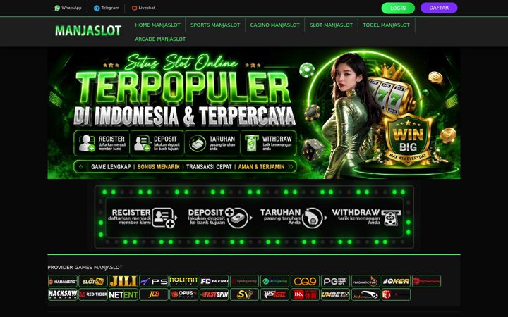 Screenshot of manjaslot.org