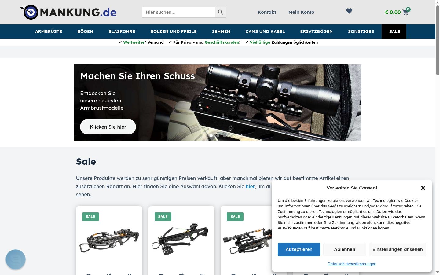 Screenshot tal-banner tal-kunsens muri qabel kwalunkwe interazzjoni