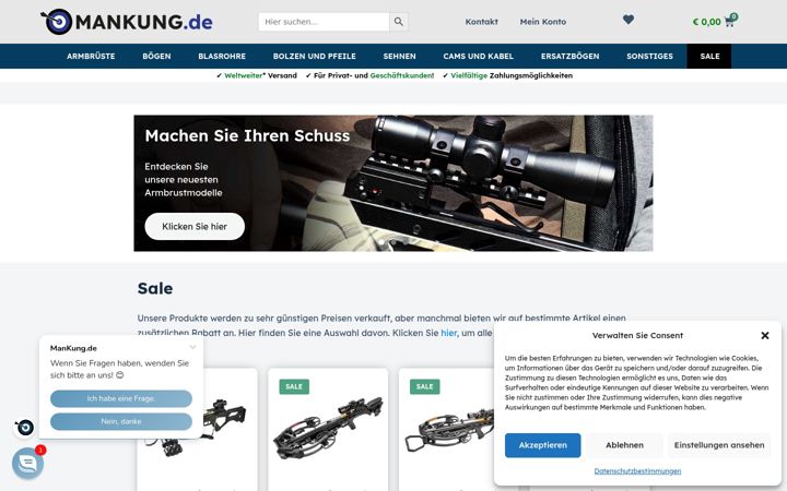 Screenshot of mankung.de
