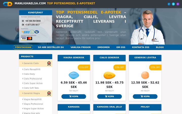 Screenshot of manlighaelsa.com