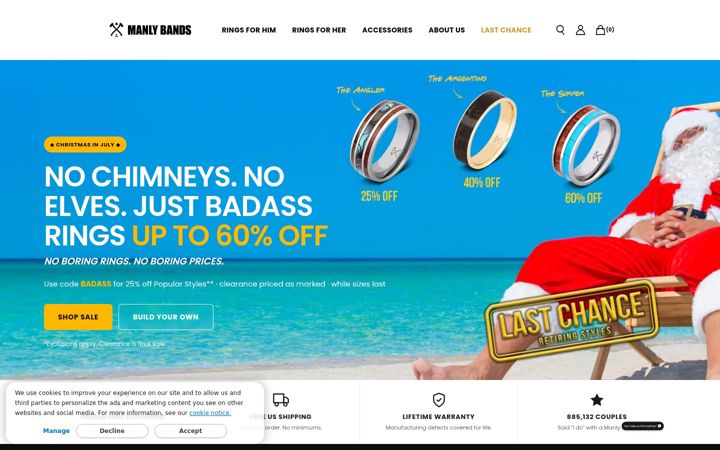 Screenshot of manlybands.com