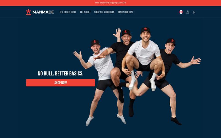Captura de ecrã de manmadebrand.com
