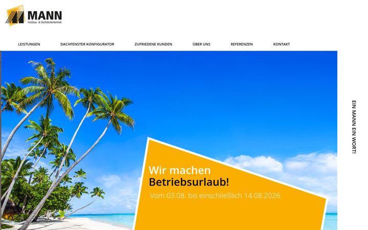 Screenshot of mann-holzbau.de