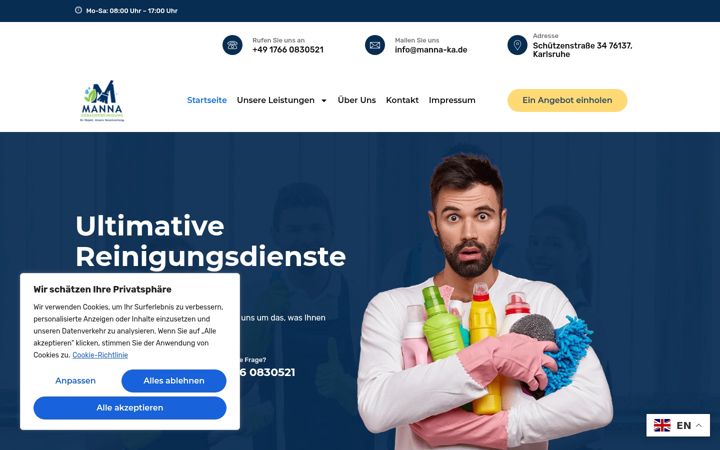 Screenshot of manna-ka.de