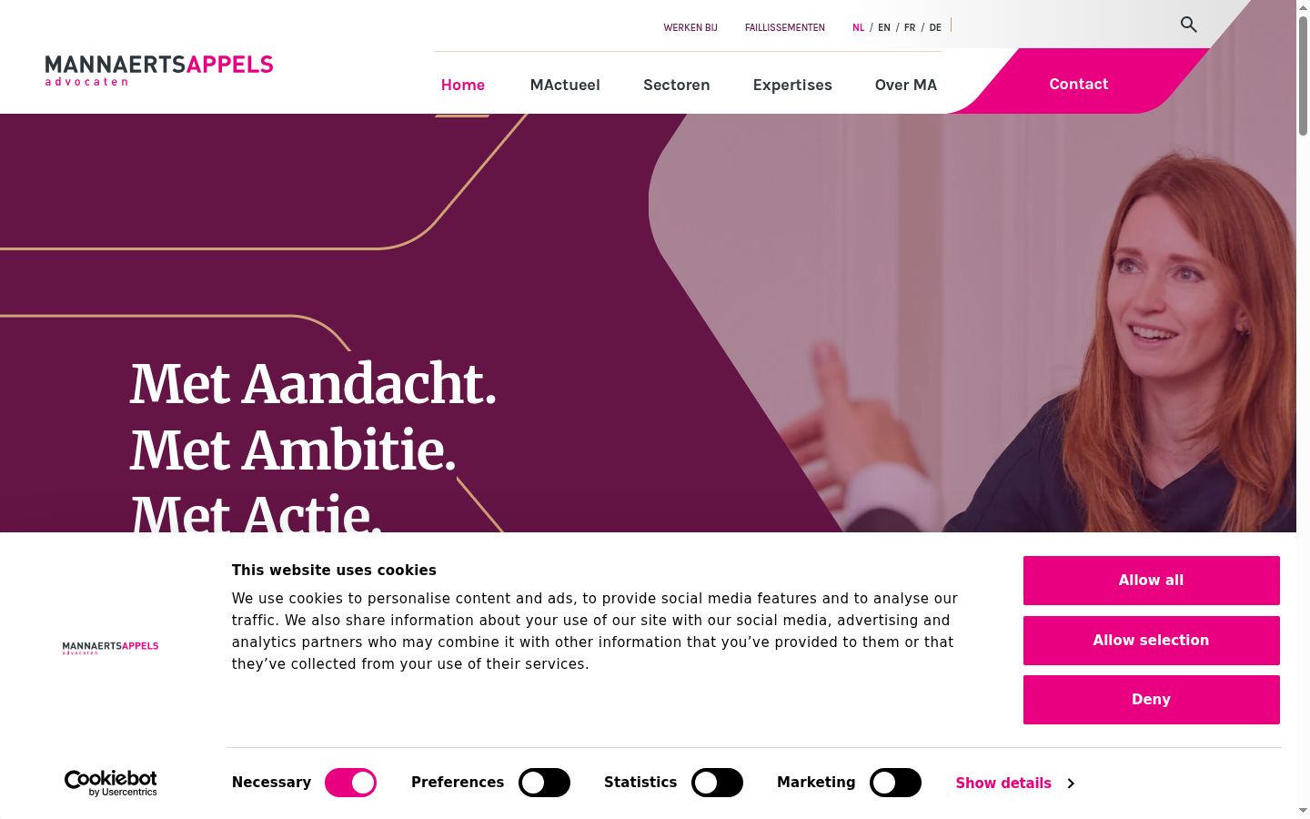 Screenshot tal-banner tal-kunsens muri qabel kwalunkwe interazzjoni