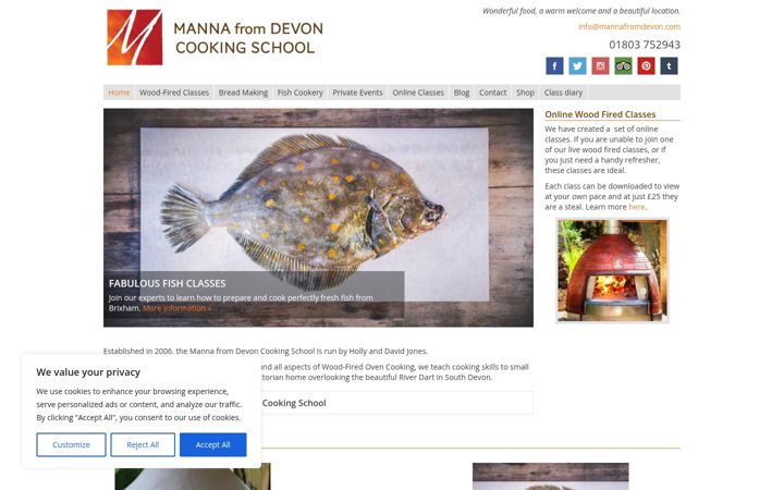 Screenshot of mannafromdevon.com