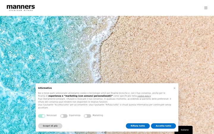 Screenshot of mannersmilano.com
