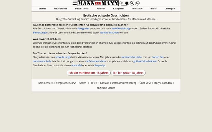 Screenshot of mannfuermann.com