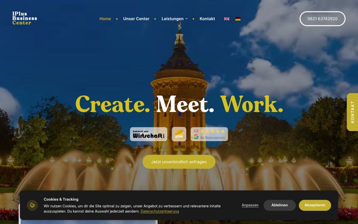 Screenshot of mannheim-bueros.de