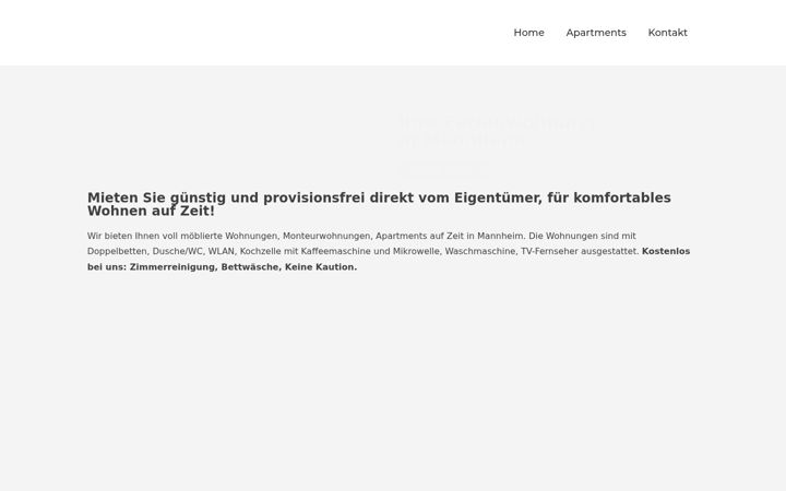 Screenshot of mannheim-ferienwohnungen.de