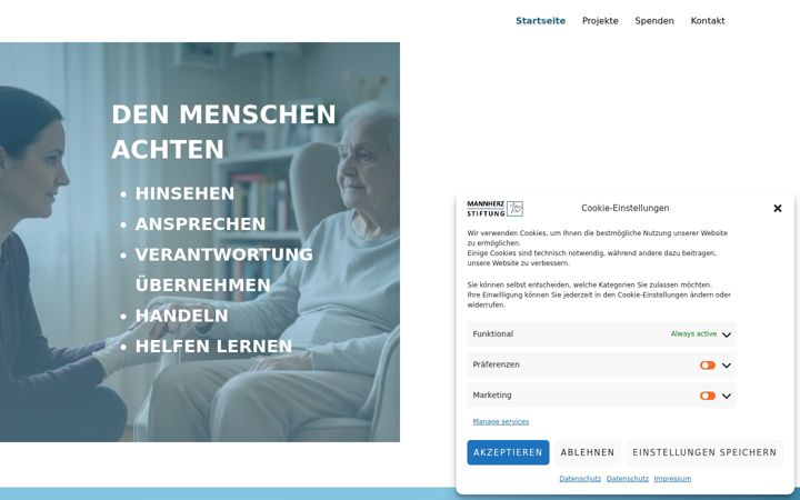 Screenshot of mannherz-stiftung.de