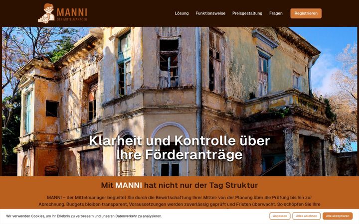 Screenshot of manni-mittelmanager.de