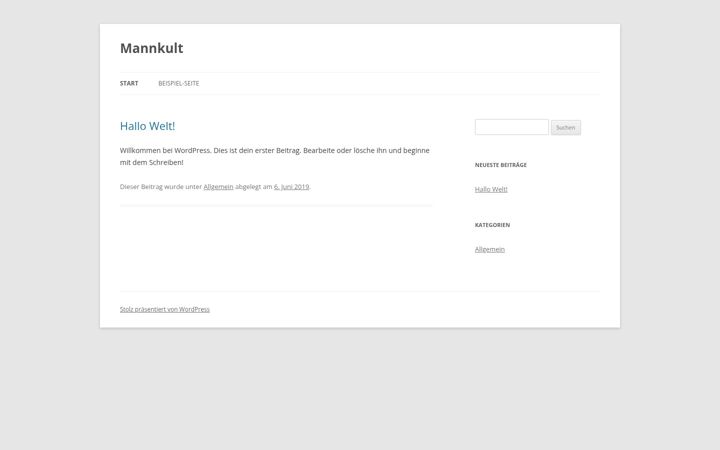 Screenshot of mannkult.de