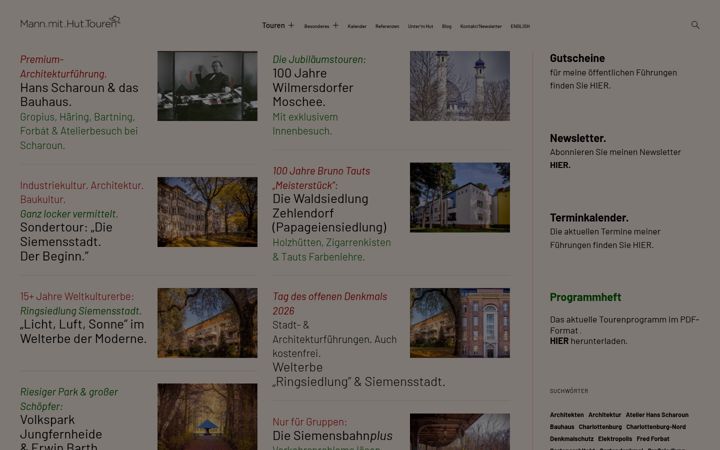 Screenshot of mannmithuttouren.de