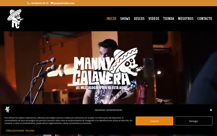Screenshot of mannycalavera.es