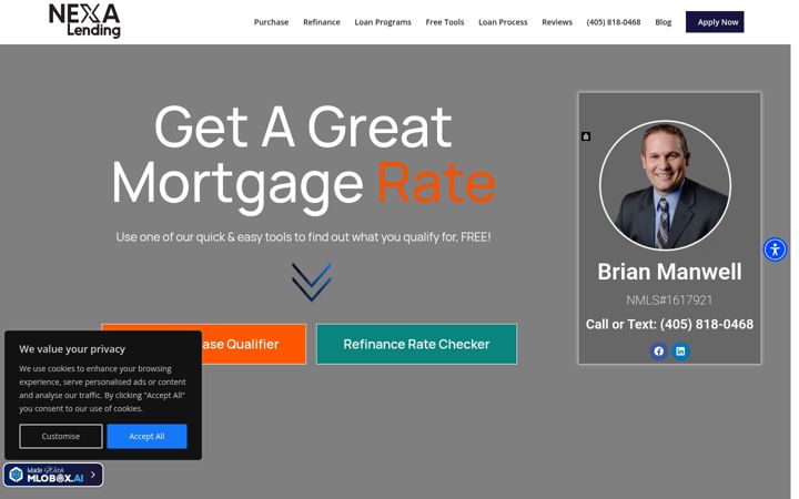 Screenshot of mannyhomemortgages.com