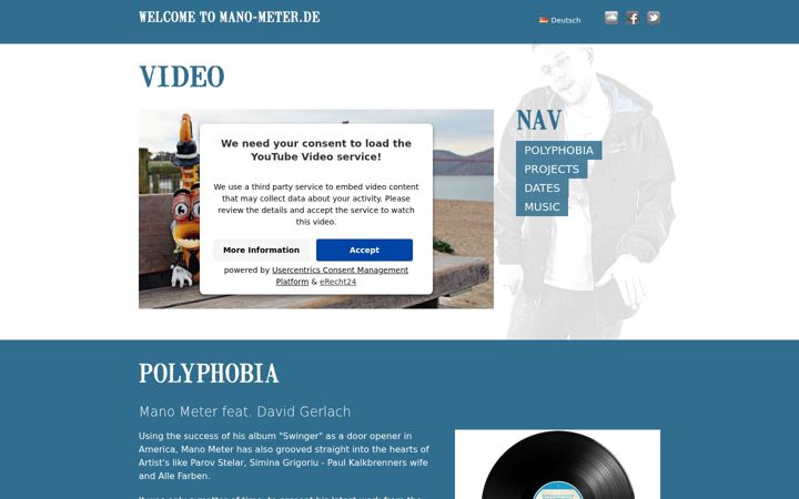 Screenshot of mano-meter.com