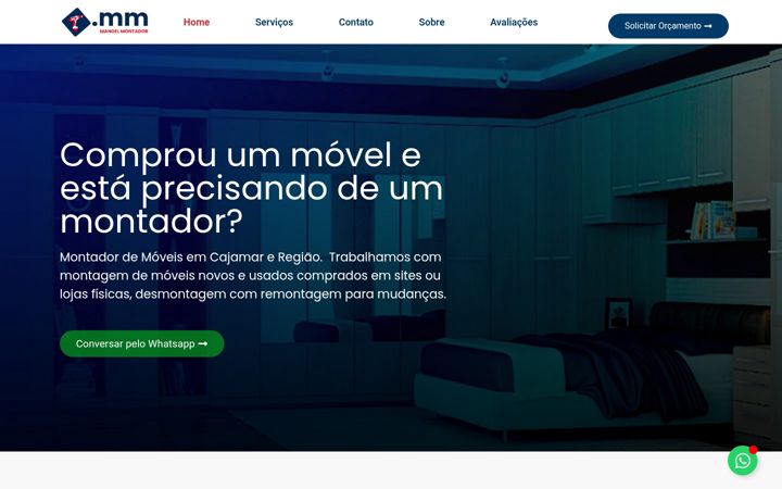 Screenshot of manoelmontadordemoveis.com.br