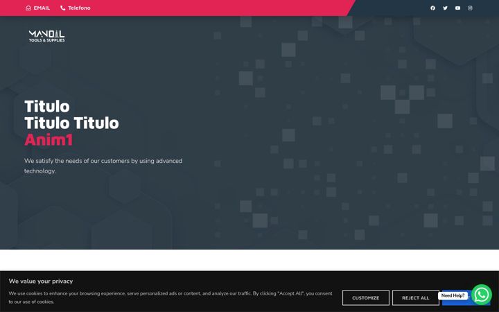 Screenshot of manoiltools.com