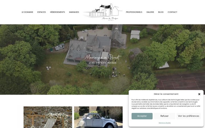 Screenshot of manoir-penfao.fr