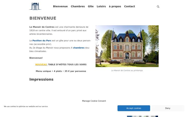 Screenshot of manoirdecontres.com
