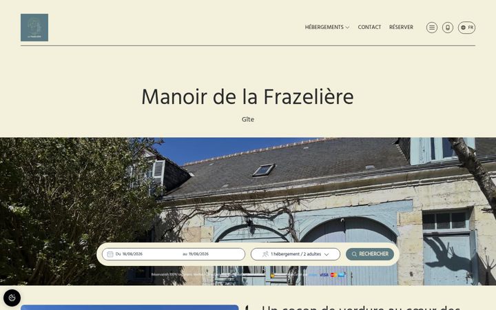 Screenshot of manoirdelafrazeliere.com