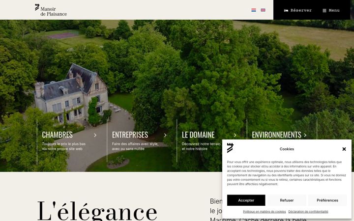 Screenshot of manoirdeplaisance.com