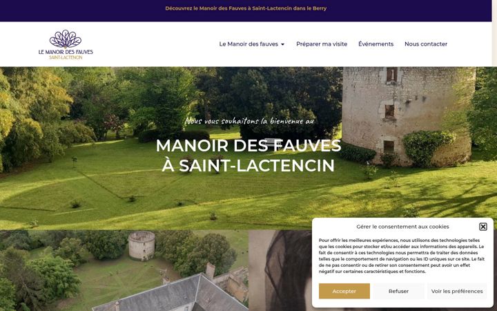 Screenshot of manoirdesfauves.fr