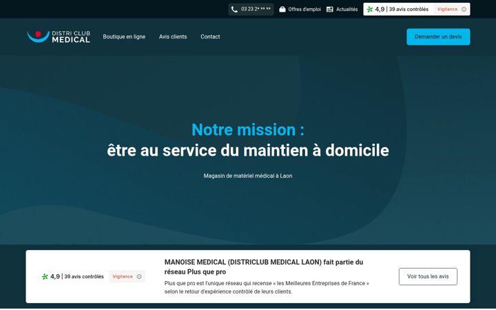 Screenshot of manoise-medical.fr