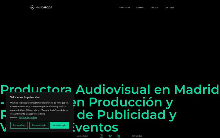 Screenshot of manoizquierdaproducciones.com
