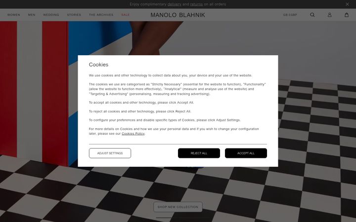 Screenshot of manoloblahnik.com