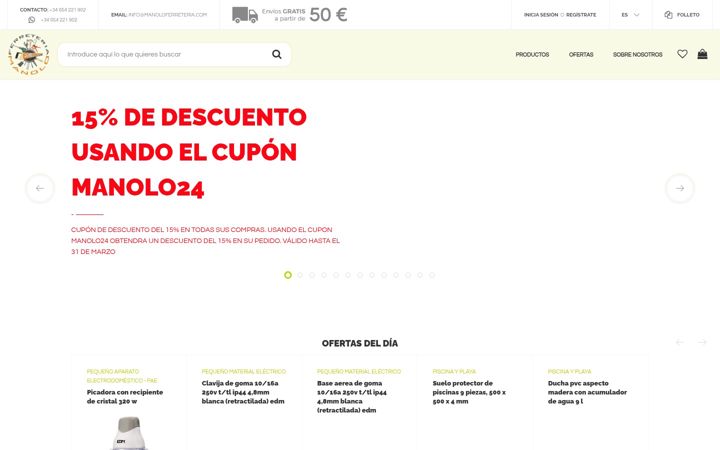 Screenshot of manoloferreteria.es