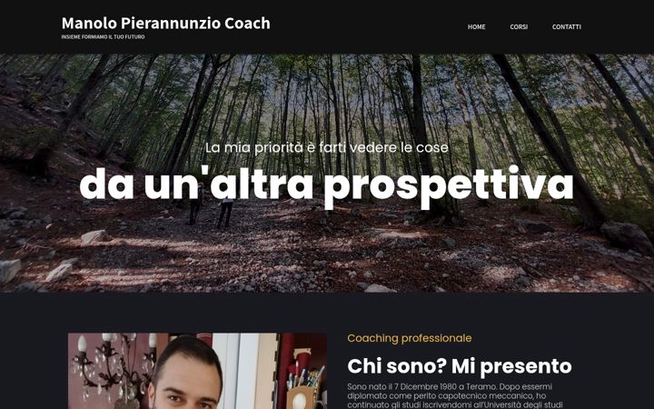 Screenshot of manolopierannunziocoach.it