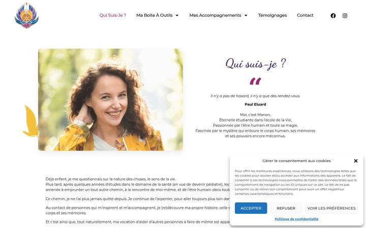 Screenshot of manon-legros.fr