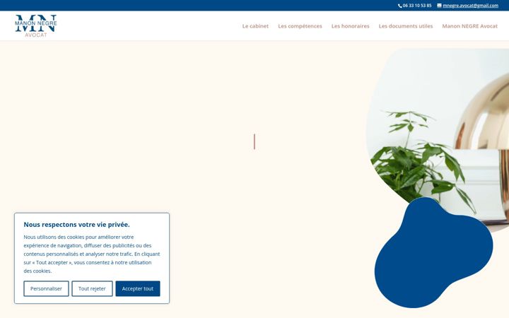 Screenshot of manon-negre-avocat.fr