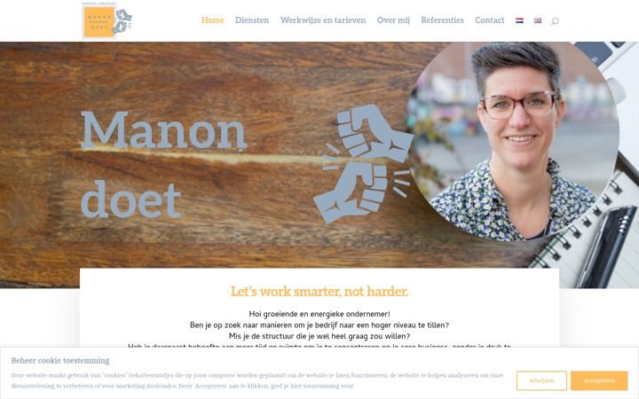 Screenshot of manondoet.nl