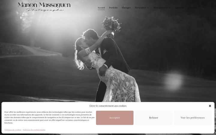 Screenshot of manonmassaguen.com