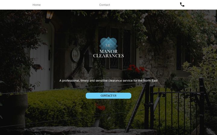 Screenshot of manorclearances.com