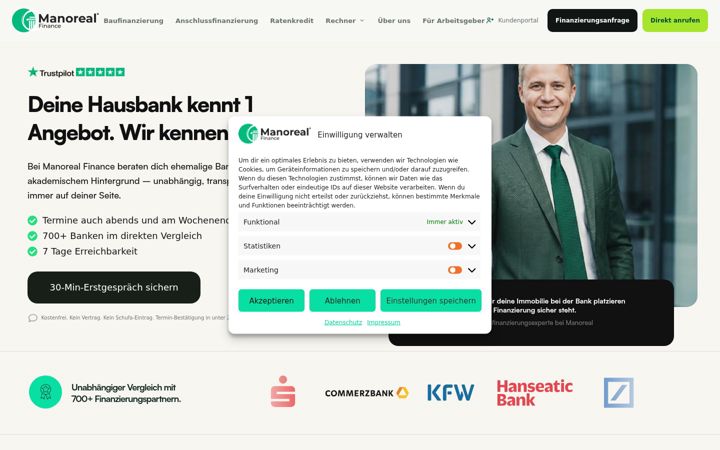 Screenshot of manoreal-finance.de