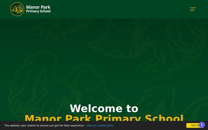 Screenshot of manorpark.coventry.sch.uk